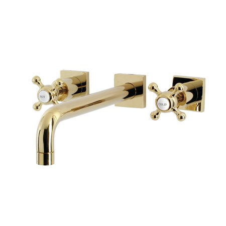 Kingston Brass KS6022BX Wall Mount Tub Faucet, Polished Brass KS6022BX